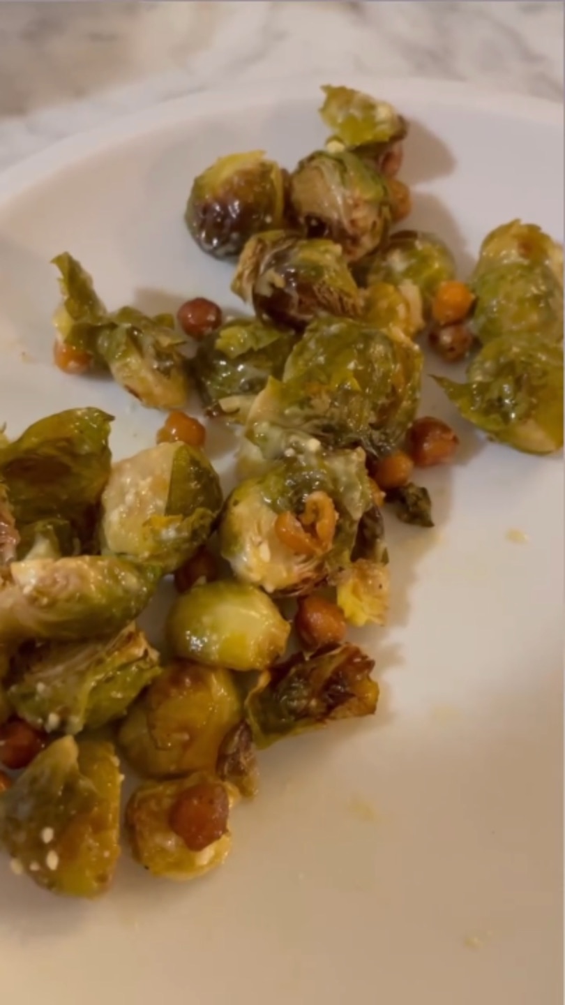 Roasted Brussels Sprouts with Crispy Chickpeas, from the reel